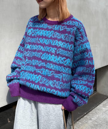 CIAOPANIC TYPY(チャオパニックティピー) 【SOUNDS GOOOOD】ロゴシャギーニット