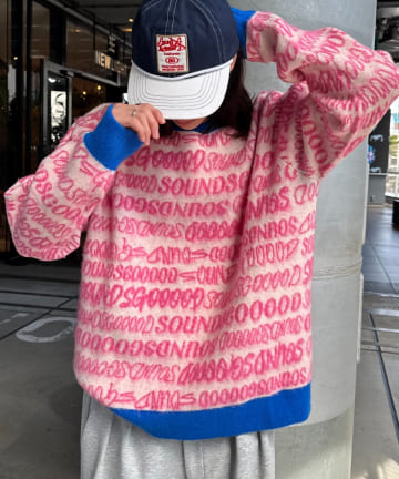 CIAOPANIC TYPY(チャオパニックティピー) 【SOUNDS GOOOOD】ロゴシャギーニット