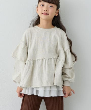 CIAOPANIC TYPY(チャオパニックティピー) 【WEB限定】【KIDS】ピグメント加工フリルスウェット