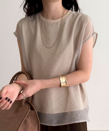 FREDY & GLOSTER(フレディ アンド グロスター) 【大好評につき再販売スタート！】シアーオーガンジーレイヤードノースリーブ