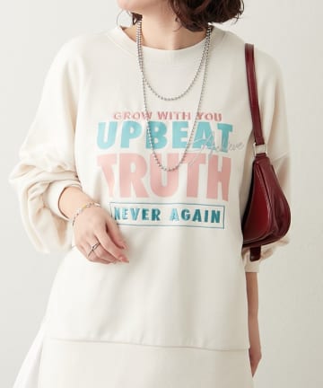 Remind me and forever(リマインドミーアンドフォーエバー) 【NUNIFE】サイドスリット多色ロゴスウェット