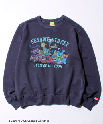 FREDY & GLOSTER(フレディ アンド グロスター) 【SESAME STREET × FOTL】キャラ集合 甘編み裏毛スウェット