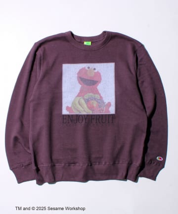 FREDY & GLOSTER(フレディ アンド グロスター) 【SESAME STREET × FOTL】エルモ 甘編み裏毛スウェット