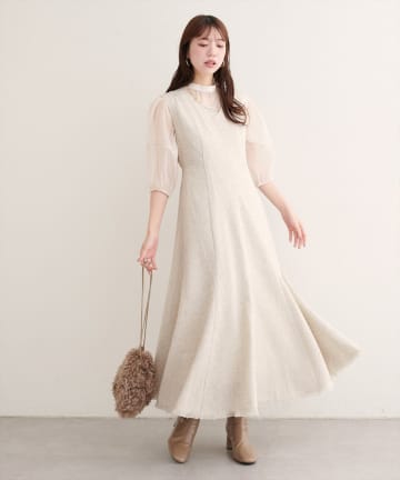 natural couture(ナチュラルクチュール) 【WEB限定】マーメイドフレアワンピース