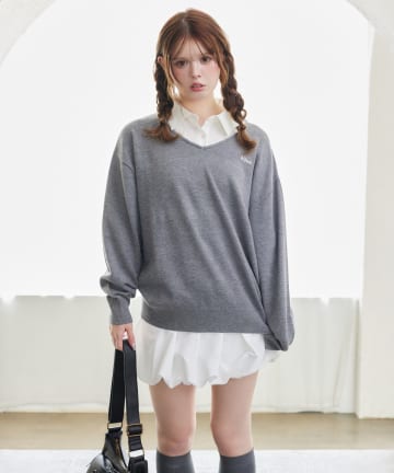 one after another NICE CLAUP(ワンアフターアナザー ナイスクラップ) シャツドッキングニット