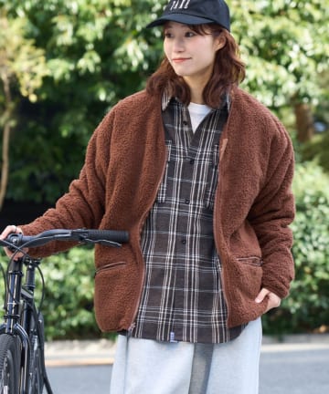 CIAOPANIC TYPY(チャオパニックティピー) 【Franklin Climbing】保温/撥水/ユニセックスカスケードシェルパーフリースカーディガン