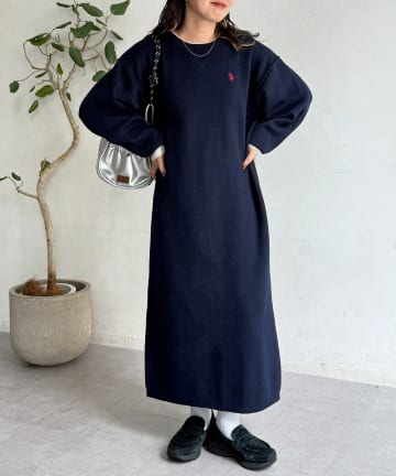 【U.S. POLO ASSN.】フェイクレイヤーワンピース