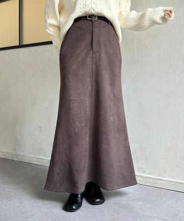 Thevon.(ゼヴォン) FスエードIラインスカート