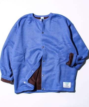 FREDY & GLOSTER(フレディ アンド グロスター) 【DISCUS】UNISEX インレイ裏シャギーボンディング配色 クルーカーデ