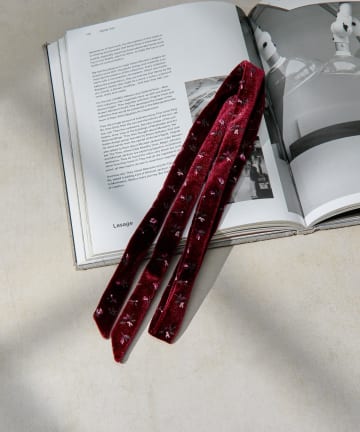 Lattice(ラティス) ベロア小花柄マルチリボン