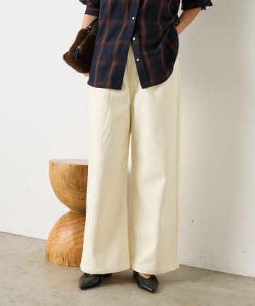 Jena　espace merveilleux(ジェナ　エスパスメルヴェイユ) ウォームサテン切替イージーパンツ