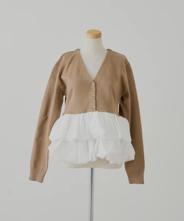 Chico(チコ) 【SALON by Chico】フリルドッキングチュニック