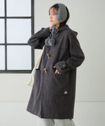 CIAOPANIC TYPY(チャオパニックティピー) 【GEVACO】チェック柄ダッフルロングコート