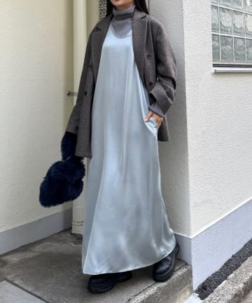 CIAOPANIC TYPY(チャオパニックティピー) 【オケージョンにも！】前後2wayサテンタンクワンピース