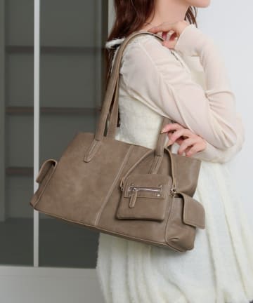 Kastane(カスタネ) 【WEB先行/500mlペットボトル収納可】ミニバッグ付きサイドポケットBAG