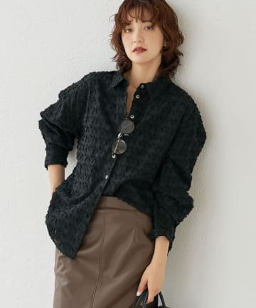 OUTLET(アウトレット) 【RIVE DROITE】カットジャカードシャツ