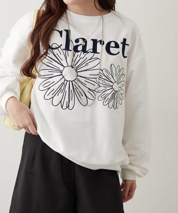 Remind me and forever(リマインドミーアンドフォーエバー) フラワー刺繍スウェット