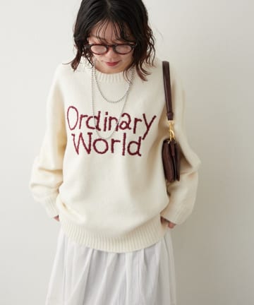 Remind me and forever(リマインドミーアンドフォーエバー) 【NAO】刺繍ロゴニットプルオーバー