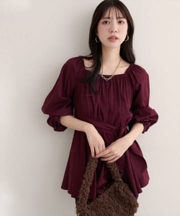natural couture(ナチュラルクチュール) マルチWAYカシュクールリボンブラウス