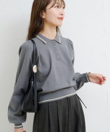 Kastane(カスタネ) B ラインニットポロ