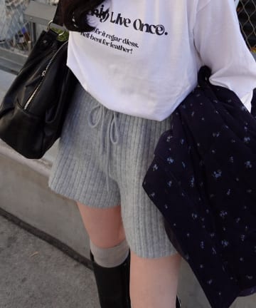 Kastane(カスタネ) 【SETUP対応】リブニットショートパンツ