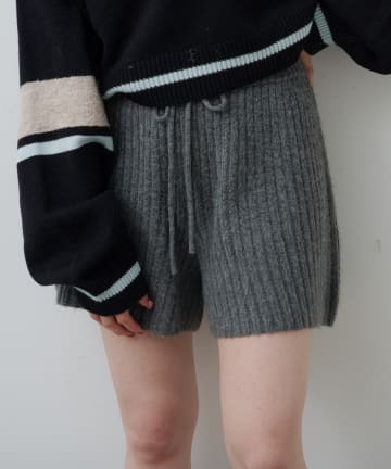 Kastane(カスタネ) 【SETUP対応】リブニットショートパンツ