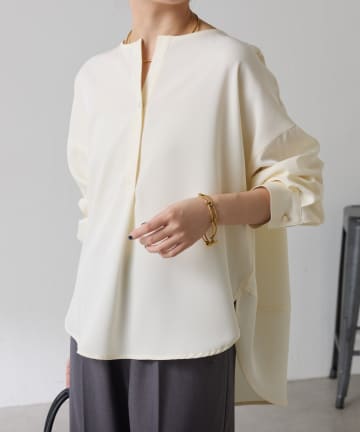 COLLAGE GALLARDAGALANTE(コラージュ ガリャルダガランテ) 【体型カバー】スキッパーオーバーブラウス/セレモ二ー