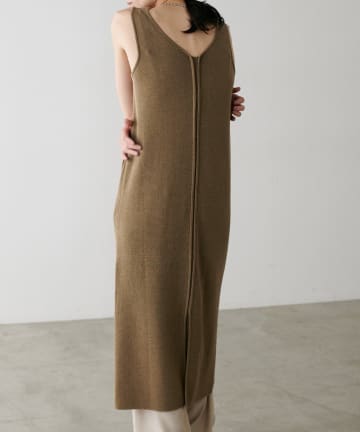 NICE CLAUP / OLIVE des OLIVE OUTLET(ナイスクラップ  / オリーブ デ オリーブ アウトレット) 【LARUTA】総針メランジ前後2WAYワンピース