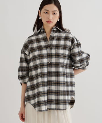 Whim Gazette(ウィム ガゼット) ピケチェックシャツ