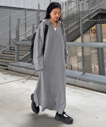CIAOPANIC TYPY(チャオパニックティピー) 【willow】ニットフーディースキッパーワンピース