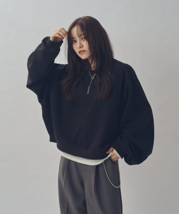 Lui's(ルイス) 【WEB限定】ワイドボリュームショートスウェット