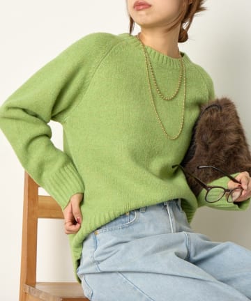 Jena　espace merveilleux(ジェナ　エスパスメルヴェイユ) ラムライククルーニット