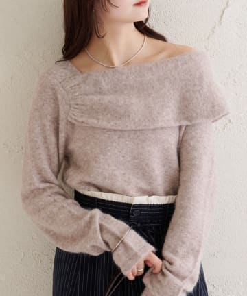 mystic(ミスティック) ワンショルデザインニット