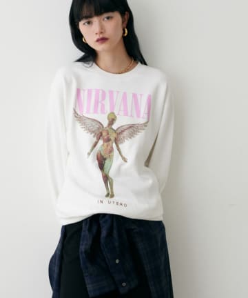 LARUTA(ラルータ) NIRVANA裏毛ロゴスウェット