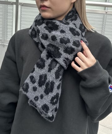 Lattice(ラティス) レオパードマフラー