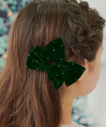 Lattice(ラティス) 【KIDS/クリスマス】ベロアリボンクリップセット(2P)