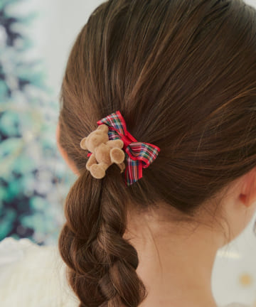 Lattice(ラティス) 【KIDS/クリスマス】スターケース/クマヘアゴム/リボンクリップセット