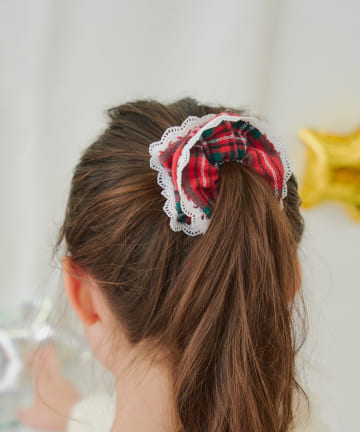 Lattice(ラティス) 【KIDS/クリスマス】ツリーケース/チェックシュシュセット