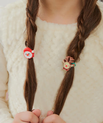 Lattice(ラティス) 【KIDS/クリスマス】サンタ/トナカイヘアゴムセット(2P)