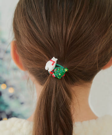 Lattice(ラティス) 【KIDS/クリスマス】シロクマ/ツリーヘアゴムセット(2P)