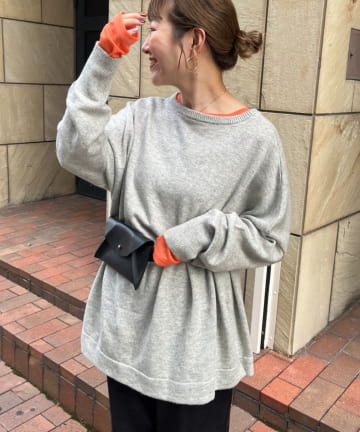 CIAOPANIC TYPY(チャオパニックティピー) 【てら企画】ウール混オーバニットチュニック