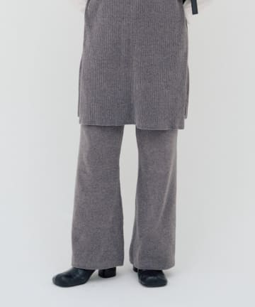 CIAOPANIC TYPY(チャオパニックティピー) 【PON企画】スタイルアップモールニットフレアパンツ