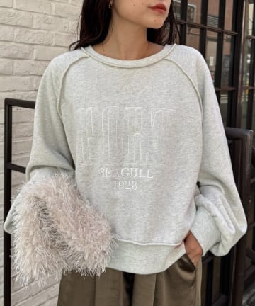 CIAOPANIC TYPY(チャオパニックティピー) スウェードタッチ裏毛ロゴ刺繍スウェット