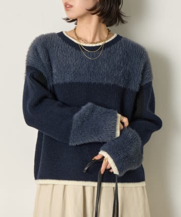 Jena　espace merveilleux(ジェナ　エスパスメルヴェイユ) ライン配色フェザニット