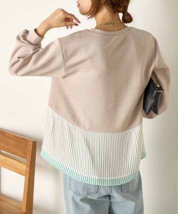 Jena　espace merveilleux(ジェナ　エスパスメルヴェイユ) 裾プリーツボンディングカットソー