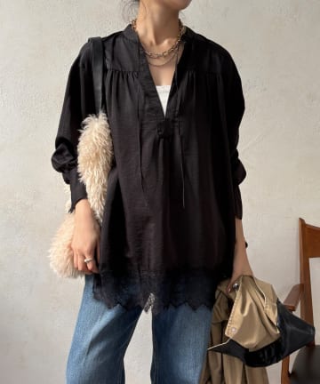 DOUDOU(ドゥドゥ) レース切替チュニック