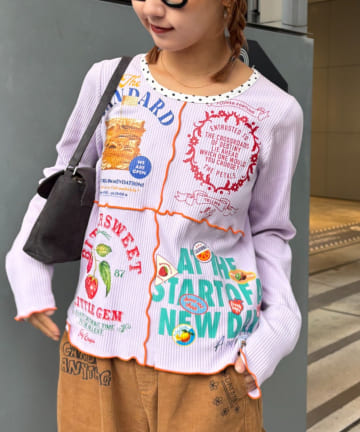 CIAOPANIC TYPY(チャオパニックティピー) ★【HELLO.SANFRANCISCO/ハローサンフランシスコ】パッチワークプリントトップス