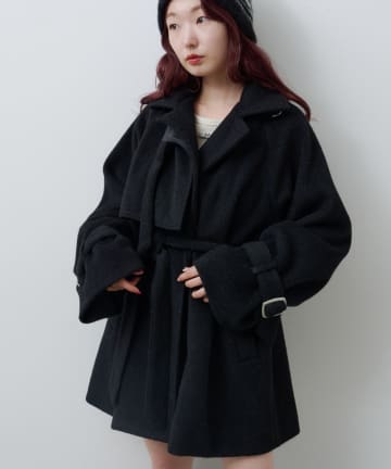 Kastane(カスタネ) 【11.8(土)12:00発売/WEB先行/一部店舗限定】ハイネックフレアコート