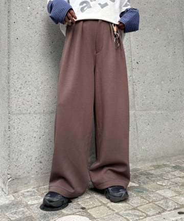 CIAOPANIC TYPY(チャオパニックティピー) 【UNISEX】あったかスウェットタックワイドパンツ