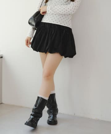 NICE CLAUP / OLIVE des OLIVE OUTLET(ナイスクラップ  / オリーブ デ オリーブ アウトレット) 【RMAF】リボン付バルーンスカート